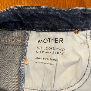 Mother looker two step ankle fray jeans